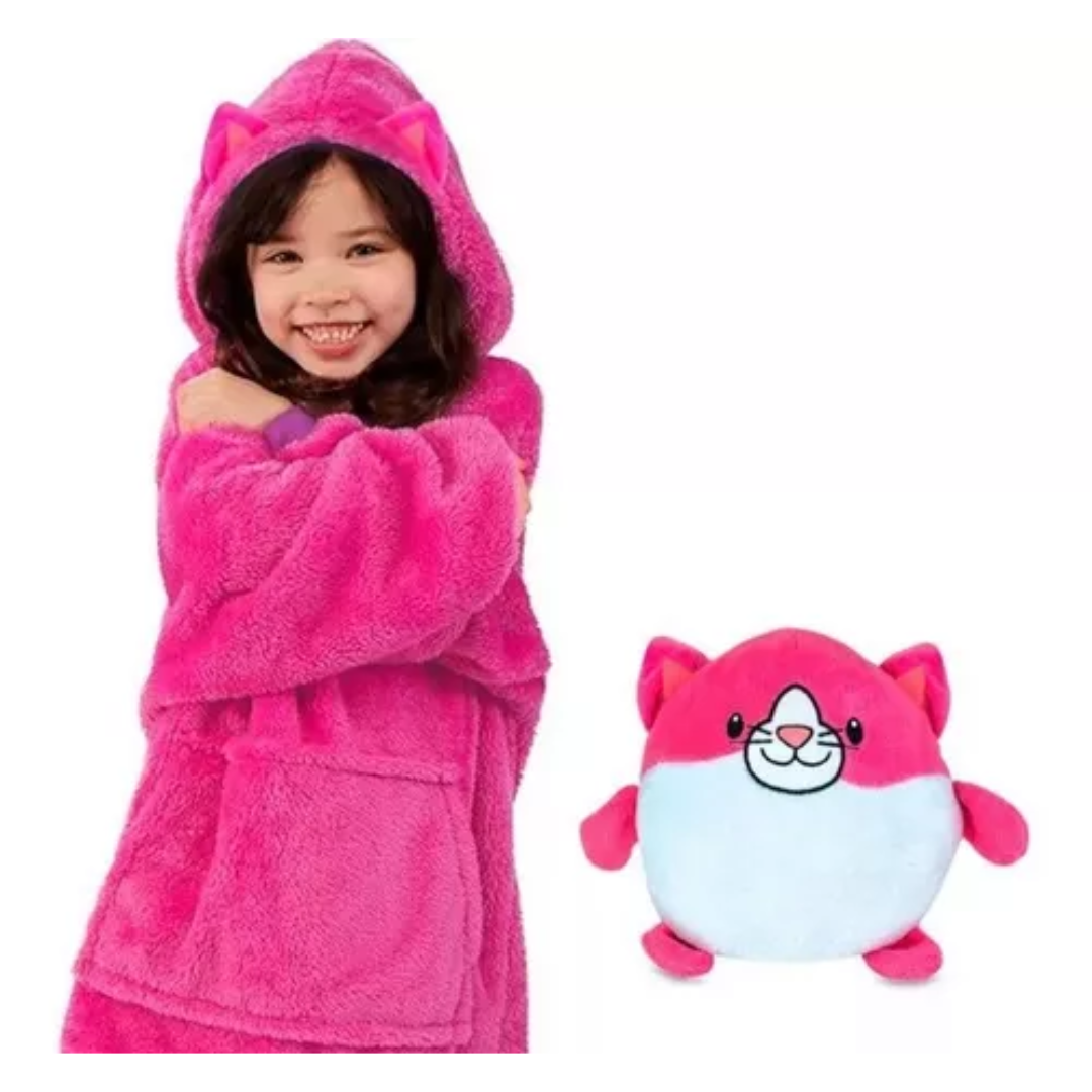 Peluche Convertible En Buzo Con Capucha